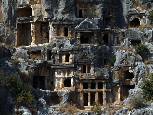 Tumbas de Lycian Fotos de stock libres de derechos