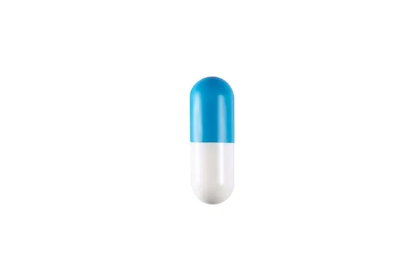 Closeup Brown Capsule Isolated Pill — Fotografia de Stock