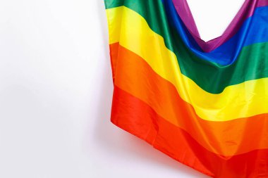 Flag of pride, LGBTQ flag, rainbow flag on a white background