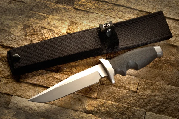 Hunting knife with a sheath — Stock Photo, Image