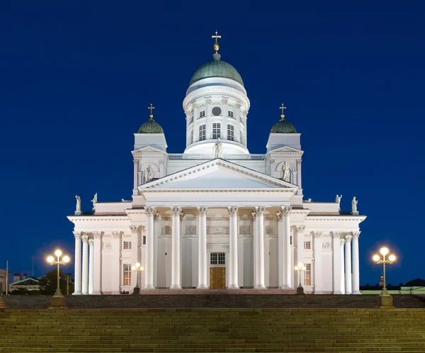 Helsinki Katedrali, gece — Stok fotoğraf