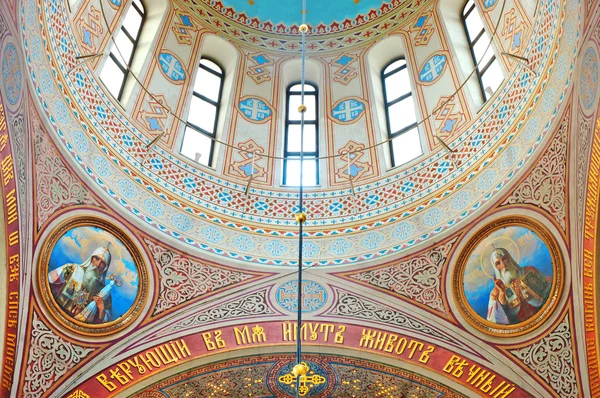 Uspenski Cathedral dome interior — Stock Photo, Image