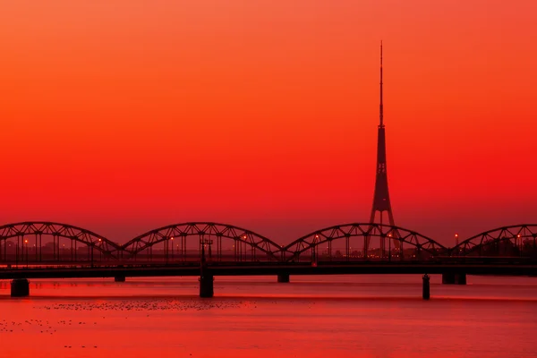 Rádio Riga e Torre de TV — Fotografia de Stock