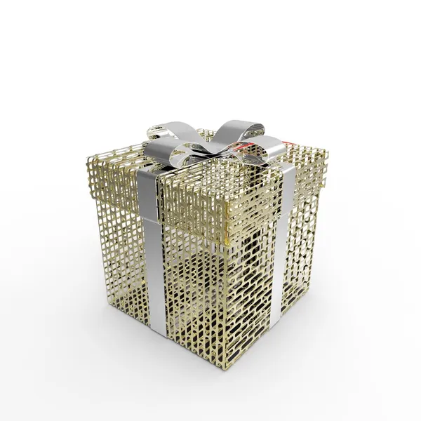 Golden gift box — Stock Photo, Image