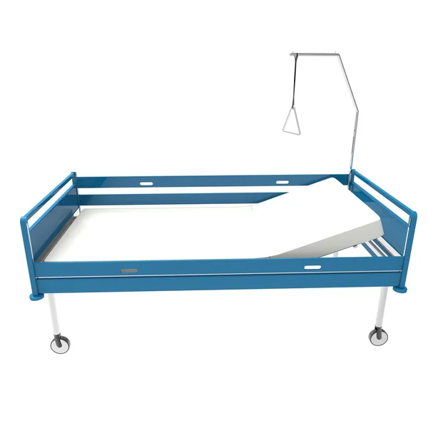 beyaz zemin üzerinde tıbbi yatak