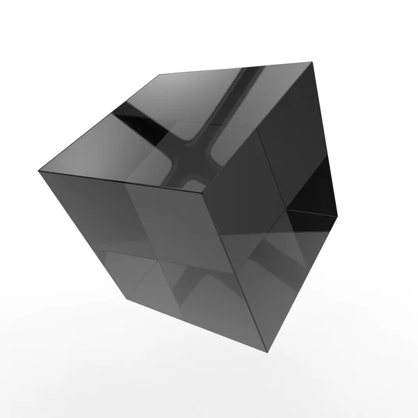 Projeto cubo isolado sobre branco — Fotografia de Stock