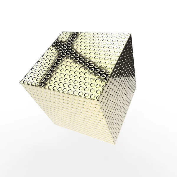 Projeto cubo isolado sobre branco — Fotografia de Stock