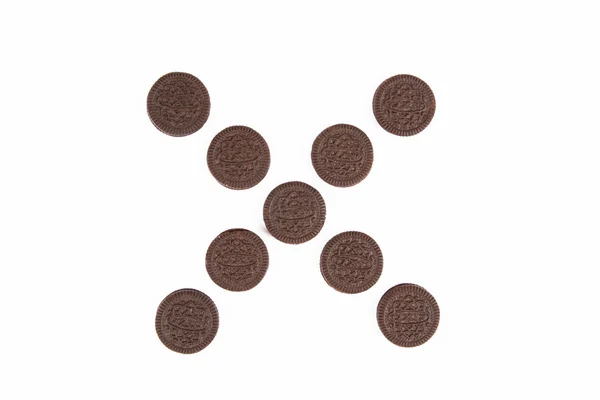 Biscotto alla crema di cioccolato — Foto Stock