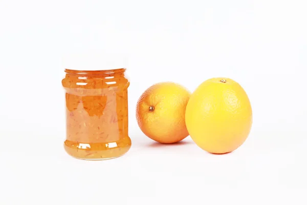 Elszigetelt fehér mandarin jam. — Stock Fotó