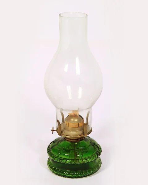 Oude kerosine lamp geïsoleerd op witte achtergrond — Stockfoto