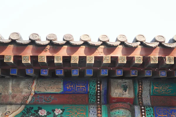 The roof of Temples of the Forbidden City in Beijing China. — Stock Photo, Image