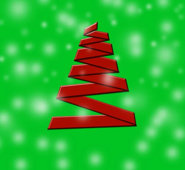 Χριστουγεννιάτικο δέντρο ευχετήρια κάρτα. — Φωτογραφία Αρχείου