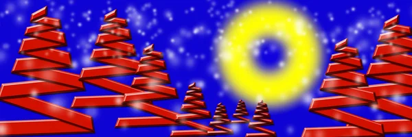 Christmas tree greeting card. — Stock Photo, Image