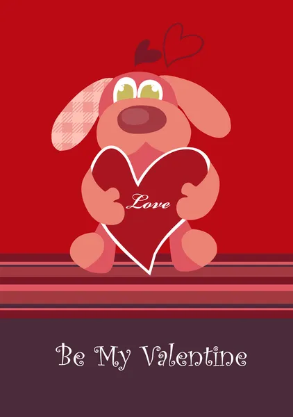 Valentines Teddy — Vetor de Stock