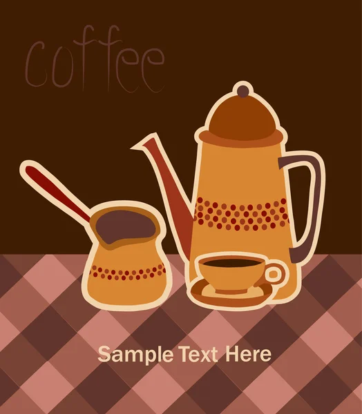 Turkish Coffee card — Stock Vector