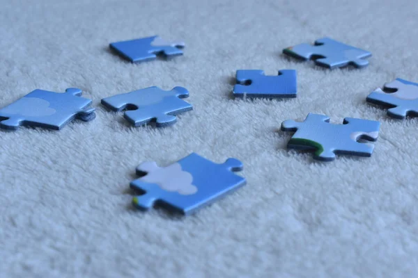 heavenly puzzles on a fluffy blanket
