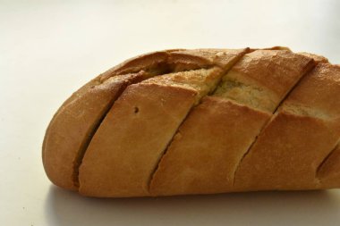 fresh baguette bread with garlic and cheese
