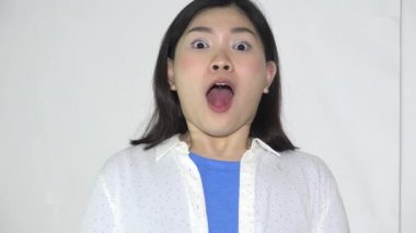 Surprised And Amazed Female Asian Teen Girl