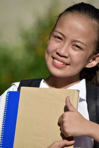 Una Joven Escuela Chica Felicidad — Foto de Stock