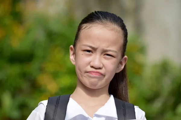 一个不快乐的可爱的亚洲人 — 图库照片