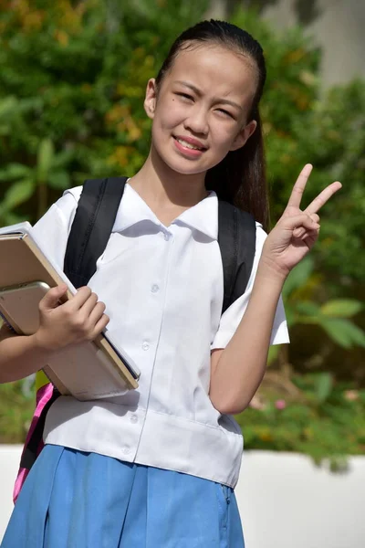 Una Joven Estudiante Amistosa — Foto de Stock