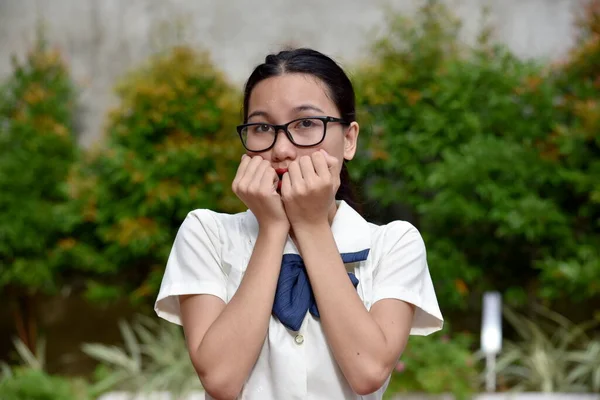 Joven Asiático Adulto Miedo Con Gafas —  Fotos de Stock