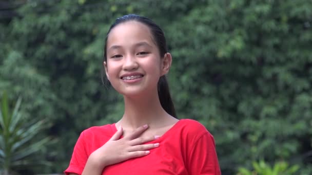 Asijské dítě dívka smích — Stock video