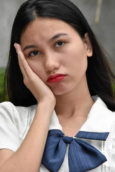 Sad Adult Asian Female — Stok Foto