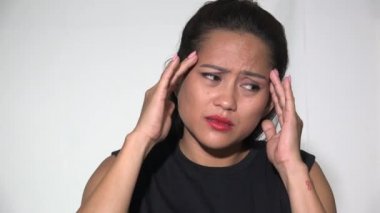 A Stressed Anxious Asian Female