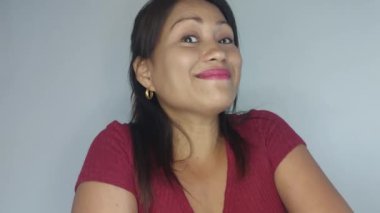 A Happy Adult Female Smiling