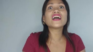 A Confused Adult Female Talking