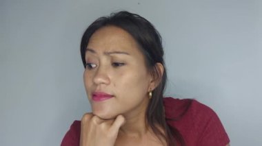 An Unhappy Adult Female Thinking