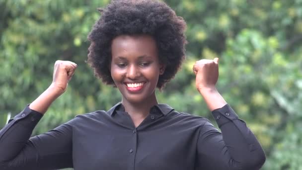 Happy Proud African Woman — Video