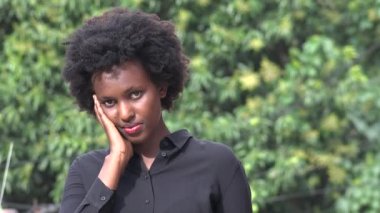 A Sad Depressed Black Woman