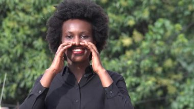 An African American Woman Yelling