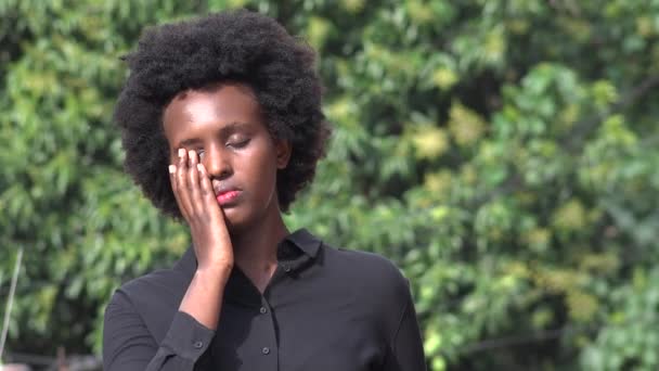 Depressed Ashamed Black Woman — Stockvideo