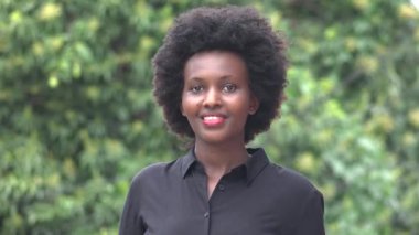 A Happy Smiling Black Woman