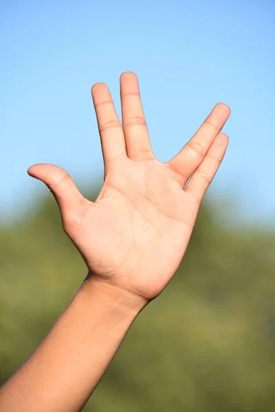Female Hand Prosper Symbol — Stock Photo, Image