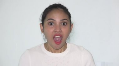 An Amazed Diverse Woman Isolated
