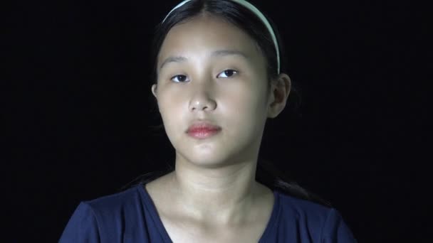 Amazed Teen Asian Girl — Stock Video © dtiberio #592888346