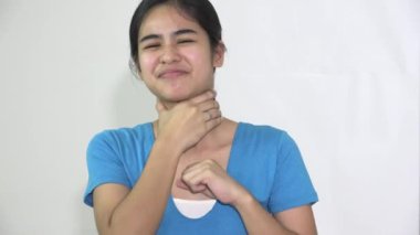 A Sick Asian Female Isolated