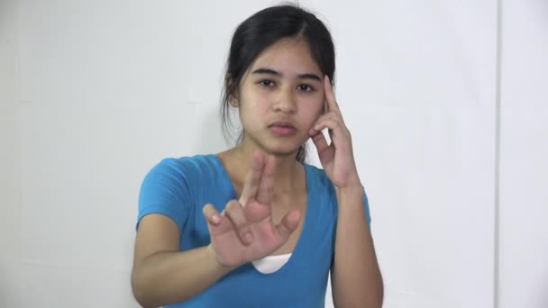 Psychic Female Asian Woman Isolated — Stock videók