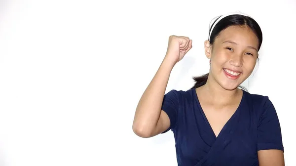 Proud Cute Philippine Girl Meme Isolated White — Zdjęcie stockowe