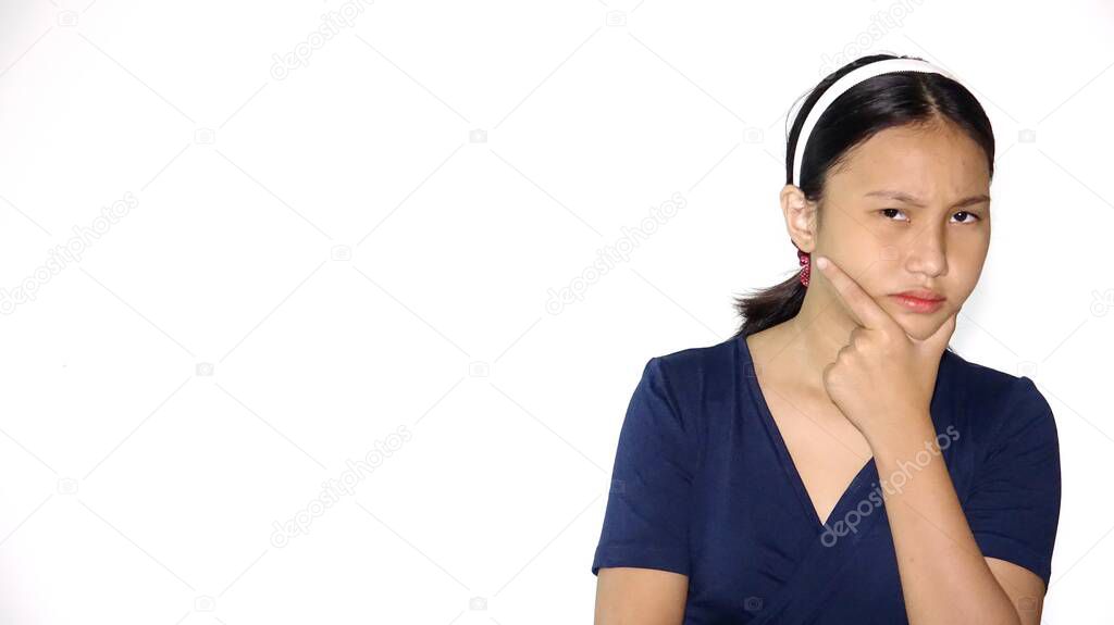 Diverse Female And Confusion Meme Isolated On White
