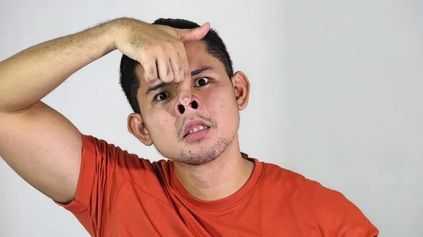 Asiático Hombre Divertido Caras —  Fotos de Stock