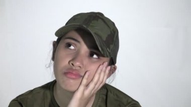 Depresyonlu bir kız.