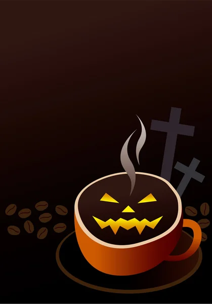 Kávé csésze design halloween — Stock Vector