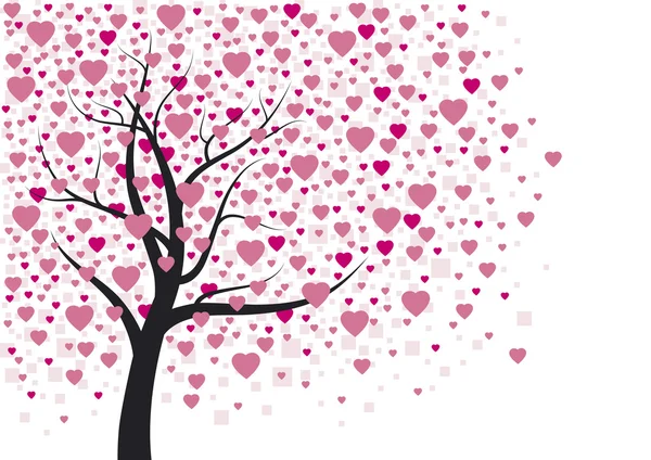 Árbol del corazón — Archivo Imágenes Vectoriales