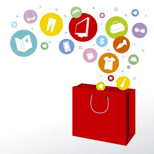 Shopping bag and fashion icon design — Stock Vector