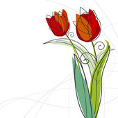 Tulipános stílusú fehér háttér